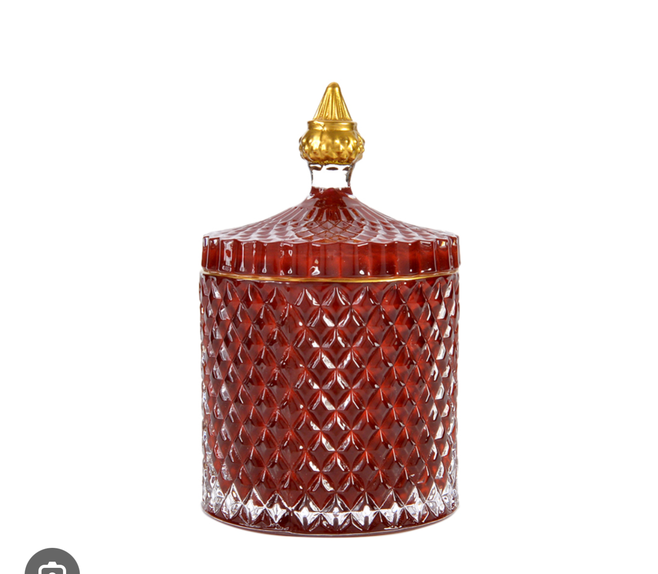 Glass S. Burgundy - Gold - 10,5 x 17,5 cm Candle