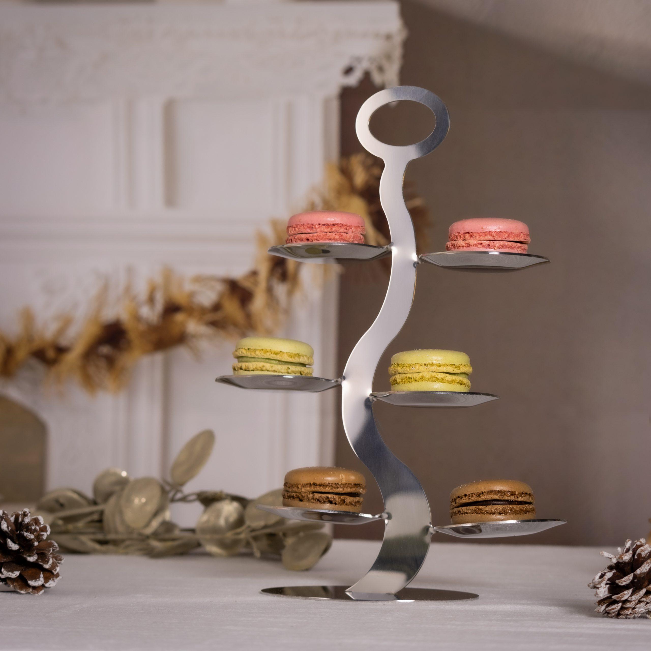 Macaron stand with 6 plates 18/10 stainless steel 