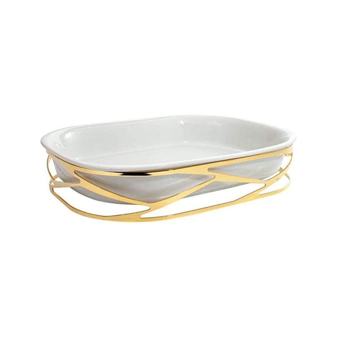 Trama Serving Dish Holder with Porcelain ? 8L