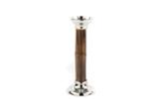 Bamboo Silver Candleholder-  10x28cm
