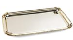 Gold Steel Tray-  29x19x2cm