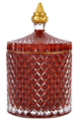 Glass S. Burgundy - Gold - 8,5 x 13,5 cm Candle