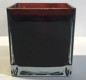 14 x 14 cm - S. Burgundy - Gold - Candle