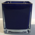 14 x 14 cm - Blue - Gold Candle