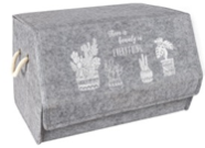 FELT STYLE STORAGE BOX WITH LID 38X29X24 CM
