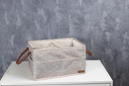 FELT STYLE CADDY BAG WITH LEATHER HANDLE 33X23X19 CM